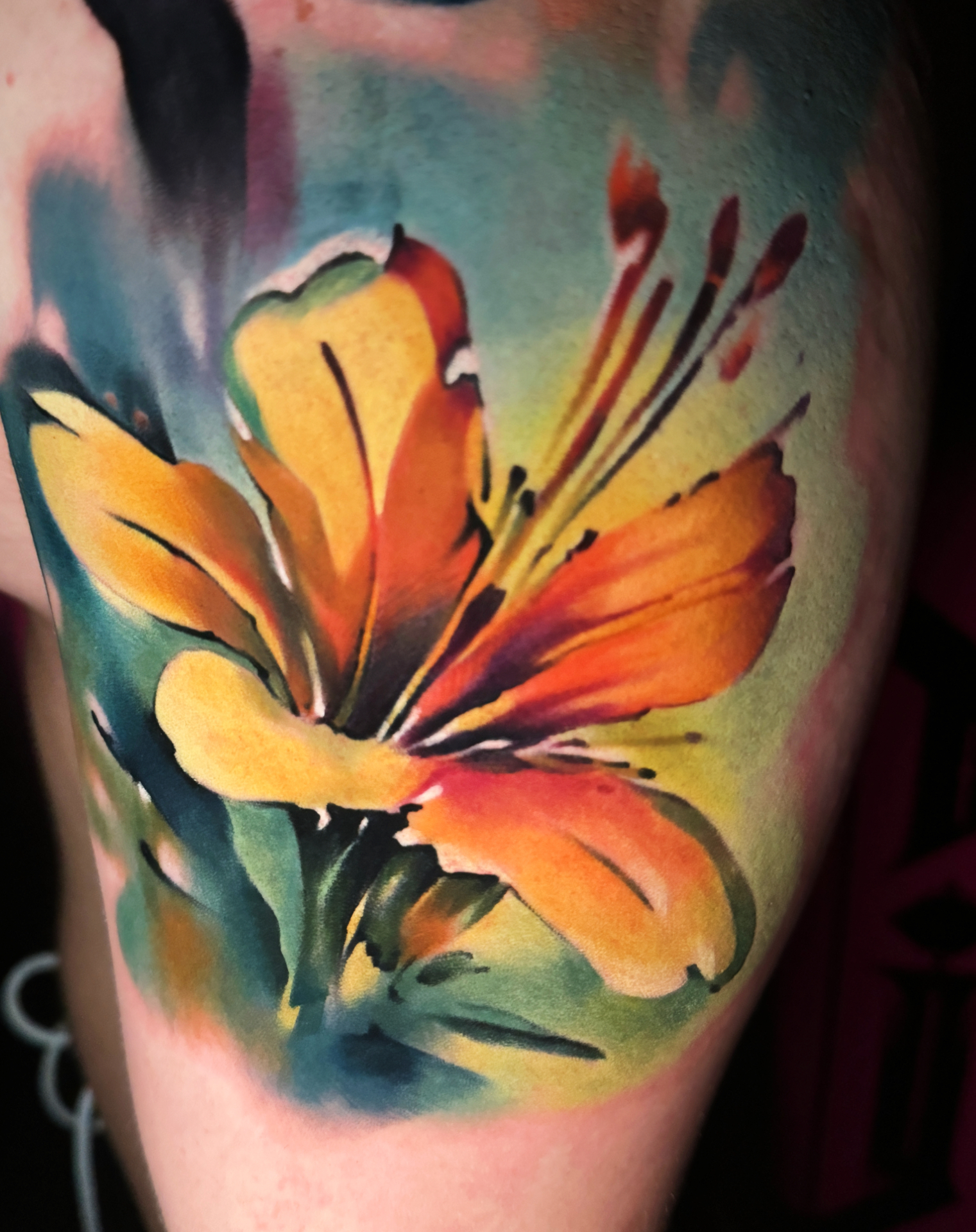 Watercolour Lily