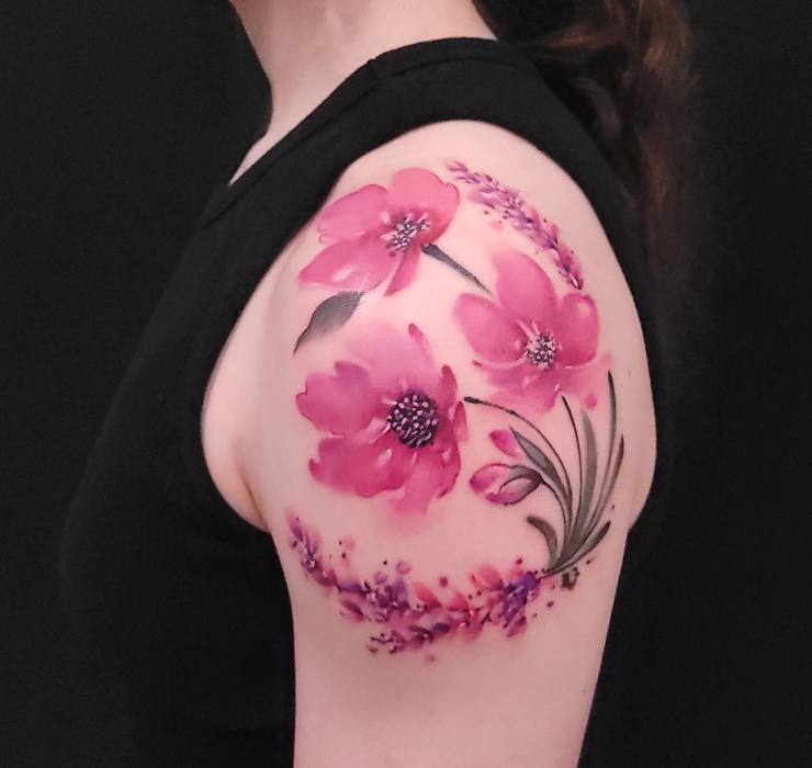 Pink Poppies — Shoulder